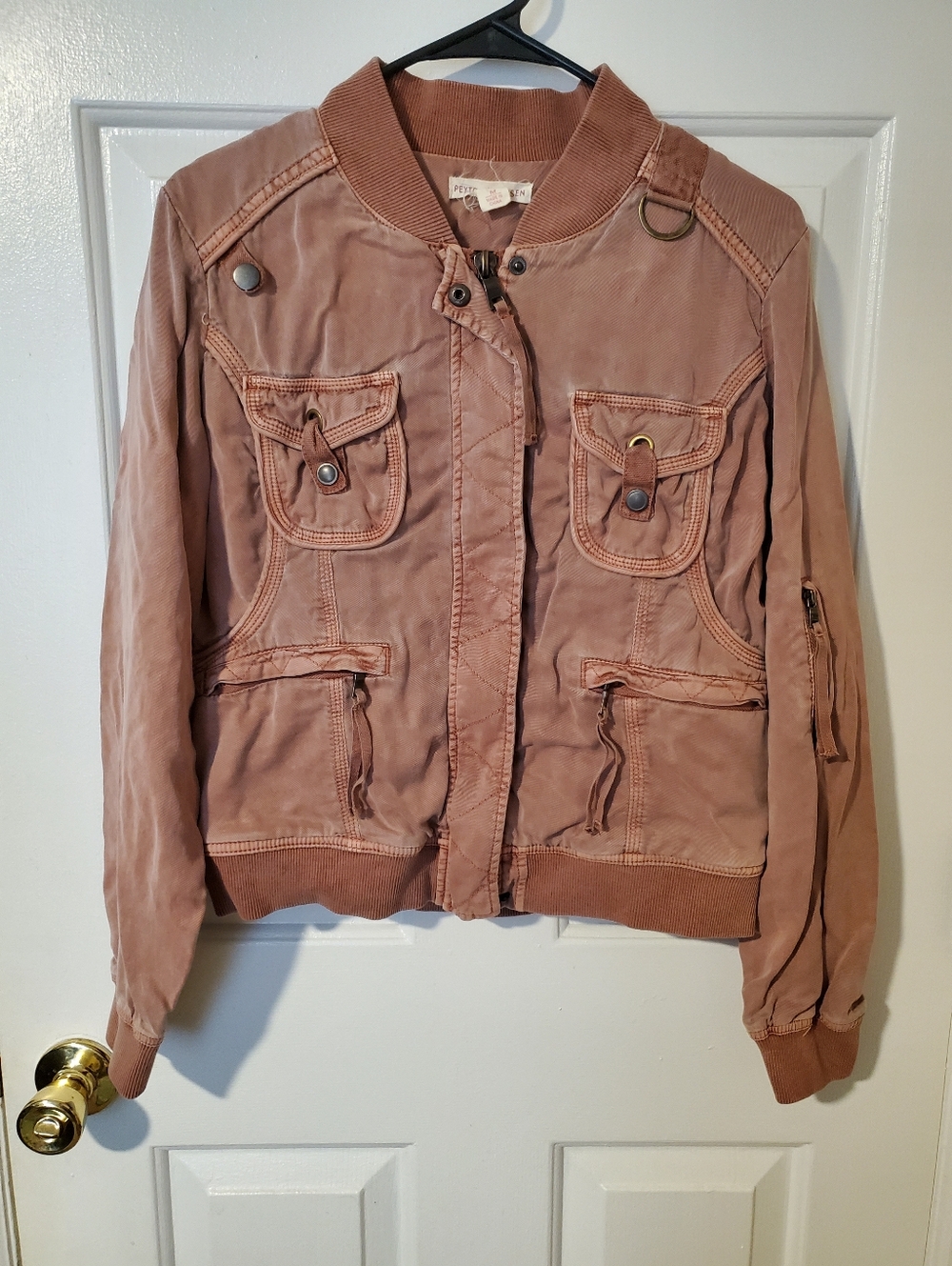 Peyton Jensen Women's Dusty Rose Utility Bomber Jacket